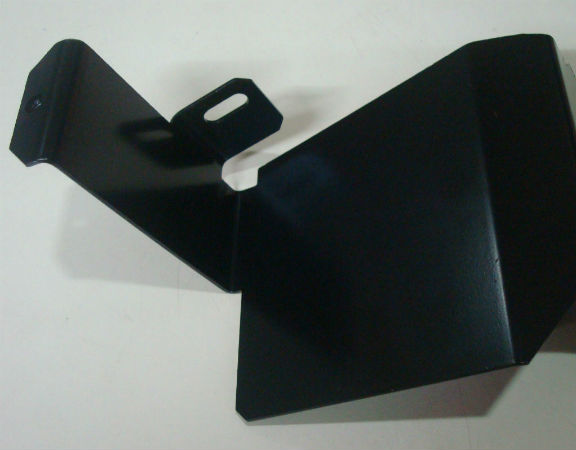 Powder coating on pressed metal parts