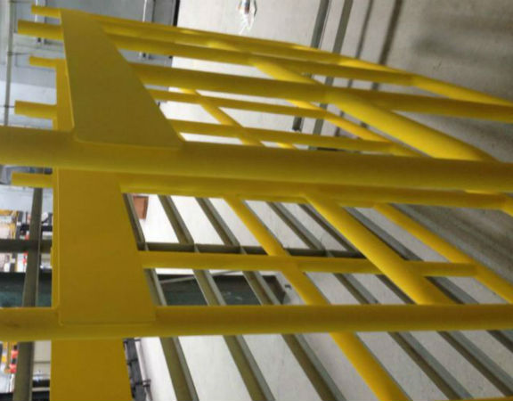 Powder coated aluminium components